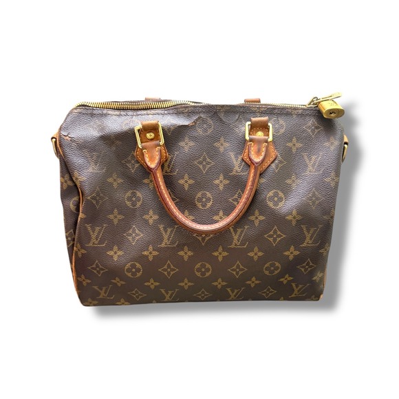 Louis Vuitton Handbags - Louis Vuitton Speedy 30 Monogram Canvas Handbag Brown Satchel Classic